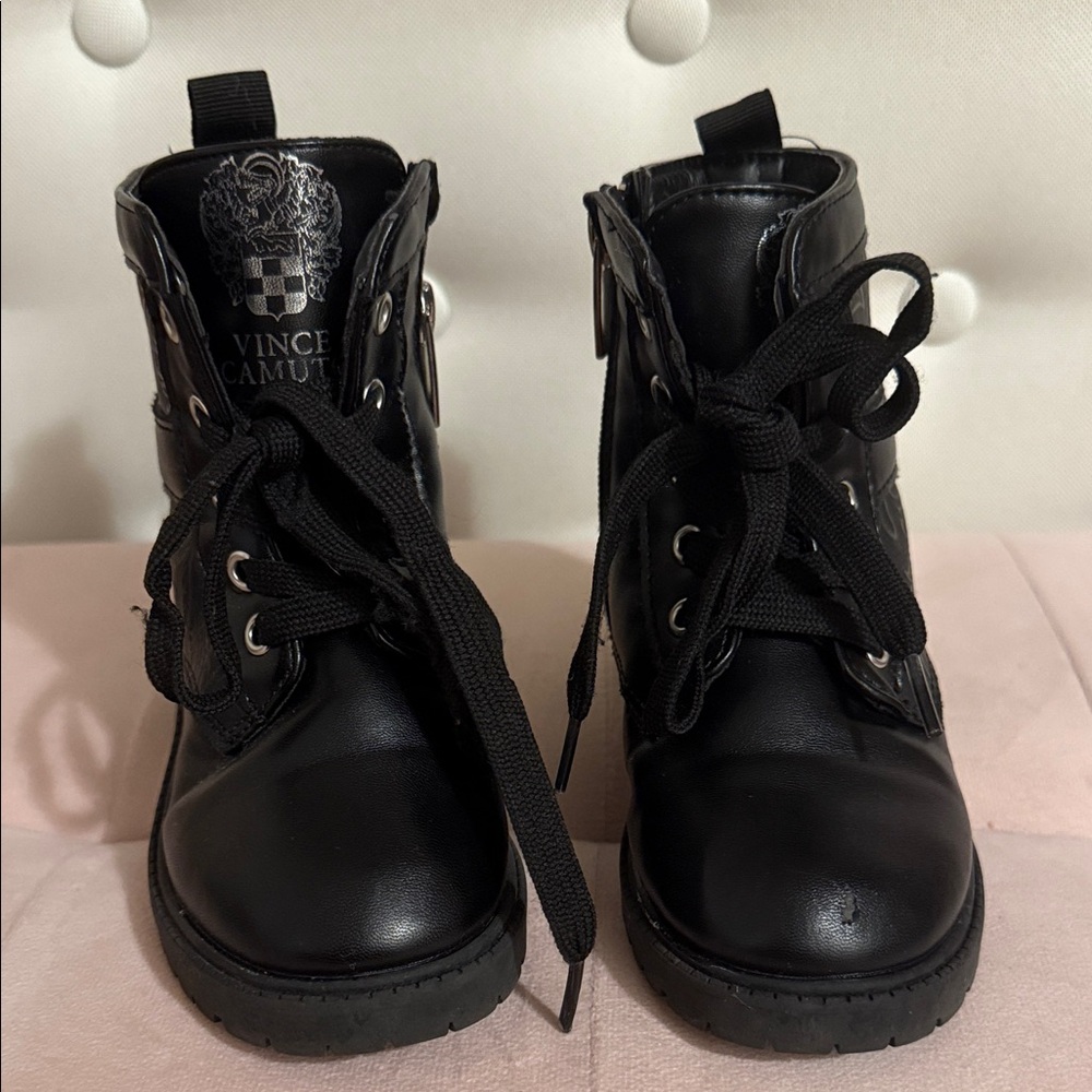 Vince Camuto Kids Black Lace-Up Boots